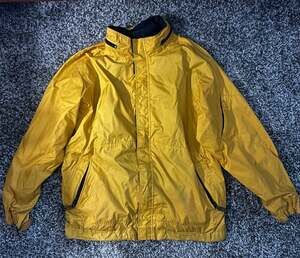 Vintage Gap Yellow Nylon Mesh Lined Full Zip Windbreaker Jacket